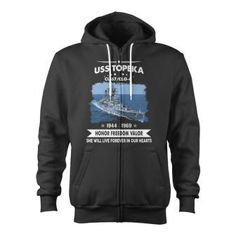 Uss Topeka Clg 8 Cl V2 Zip Up Hoodie - Monsterry CA