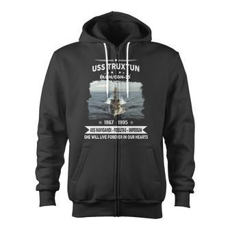 Uss Truxtun Cgn 35 Dlgn Zip Up Hoodie - Monsterry