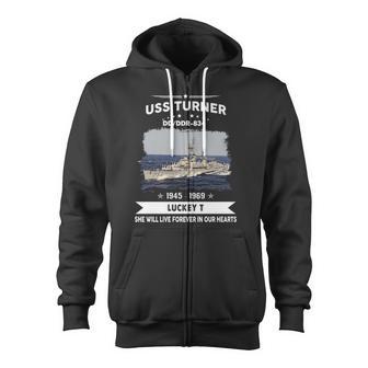 Uss Turner Dd 834 Ddr Zip Up Hoodie - Monsterry CA