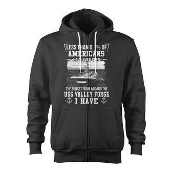 Uss Valley Forge Cv 45 Lph 8 Sunset Zip Up Hoodie - Monsterry