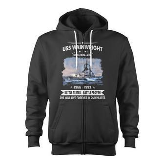 Uss Wainwright Cg V2 Zip Up Hoodie - Monsterry AU