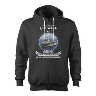 Uss Wasp Lhd V2 Zip Up Hoodie - Monsterry CA