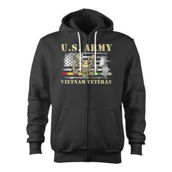Veteran Vets Us Army Vietnam Veteran Usa Flag Shirt Veteran Vietnam Army 2 Veterans Zip Up Hoodie - Monsterry AU