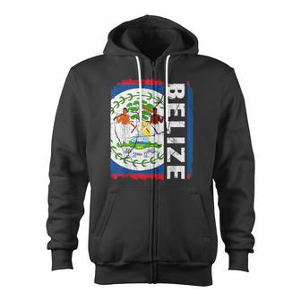Vintage Belizean Flag Belize Pride Roots Heritage Zip Up Hoodie - Monsterry DE
