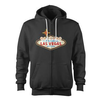 Welcome To Las Vegas Classic Sign Tshirt Zip Up Hoodie - Monsterry AU