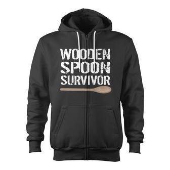 Wooden Spoon Survivor Tshirt Zip Up Hoodie - Monsterry DE