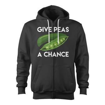 World PeasPeace Give Peas A Chance T Earth Day Zip Up Hoodie - Monsterry CA