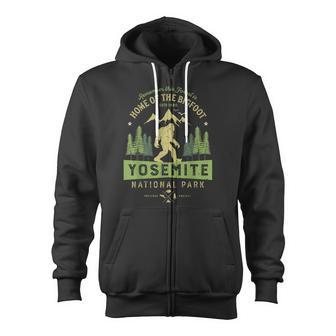 Yosemite National Park T California Bigfoot Vintage Zip Up Hoodie - Monsterry UK