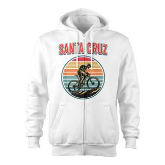 Bike Retro Vintage Santa Cruz Summer Bicycle Biking Zip Up Hoodie - Monsterry UK