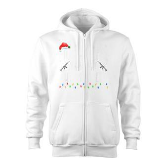 Most Likely To Shoot The Reindeer Hunting Christmas Hunter Zip Up Hoodie - Monsterry CA