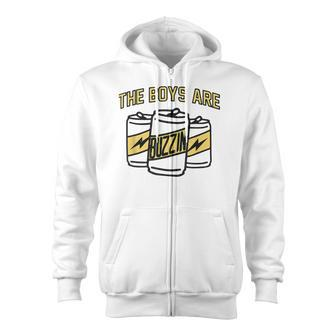 The Boys Are Buzzin Vintage Drinking Beer For Dad Zip Up Hoodie - Monsterry