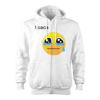 I Caca Icon Cry Zip Up Hoodie - Monsterry