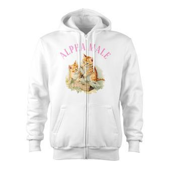 Cottagecore Weird Oddly Specific Alpha Male Zip Up Hoodie - Monsterry