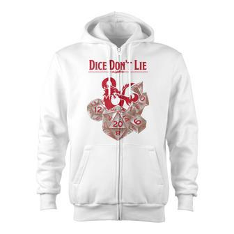 Dungeons & Dragons Red Dice Don't Lie Zip Up Hoodie - Monsterry AU