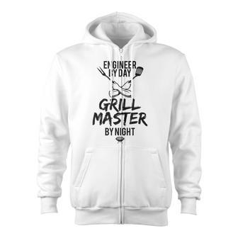 Grill Bbq Master Engineer Barbecue Zip Up Hoodie - Monsterry AU