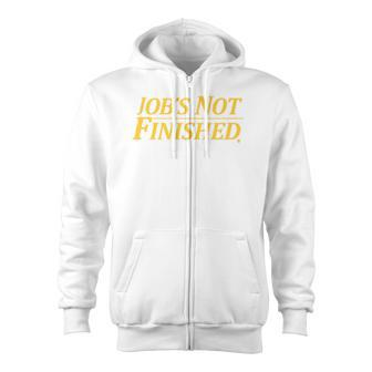 Job's Not Finished Los Angeles Basketball Zip Up Hoodie - Monsterry CA