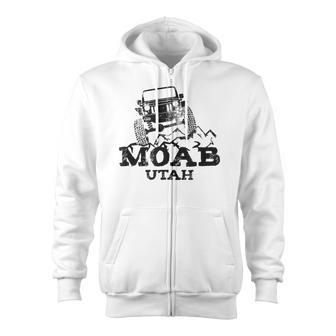 Moab Utah Off Roading 4X4 Souvenir Zip Up Hoodie - Monsterry DE