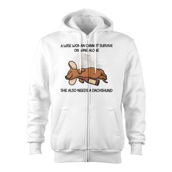 She Also Needs A Dachshund Men's Standard Zip Up Hoodie - Monsterry AU