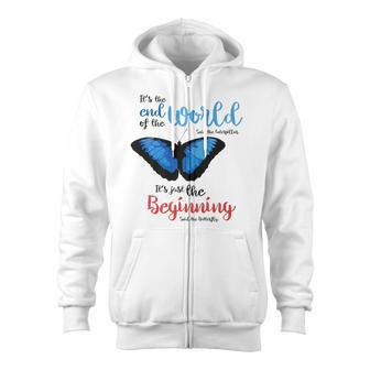 Spiritual End Of The World Butterfly Transformation Zip Up Hoodie - Monsterry AU