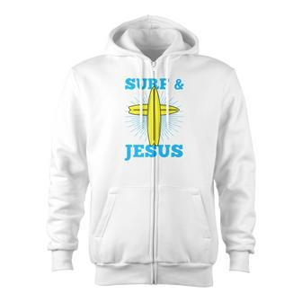 Surf And Jesus Christian Easter Bible Verse Zip Up Hoodie - Monsterry AU