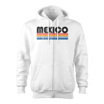 Vintage 70S 80S Style Mexico Zip Up Hoodie - Monsterry
