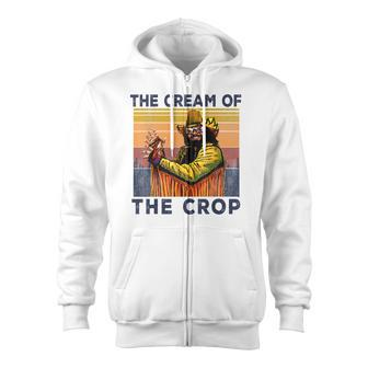 Vintage Macho-The Cream Of The Crop Wrestling Zip Up Hoodie - Monsterry CA