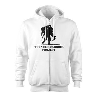 Wounded Warrior Project Men's T Shirt Zip Up Hoodie - Monsterry