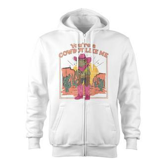 You're A Cowboy Like Me Cowboy Frog Zip Up Hoodie - Monsterry