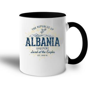 Albania Retro Styleintage Albania Tasse Zweifarbig - Seseable