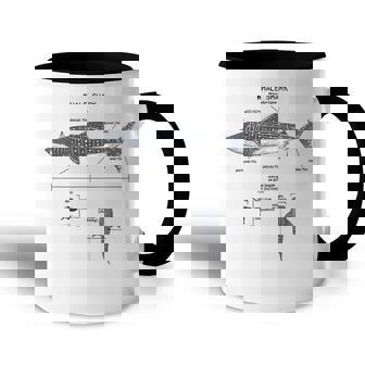 Anatomía Del Tiburón Ballena Biólogo Marino Accent Mug - Regaloses