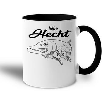 Angler Angeln Fischer Papa Opa Mann Geschenk Petri Heil Tasse Zweifarbig - Geschenkecke