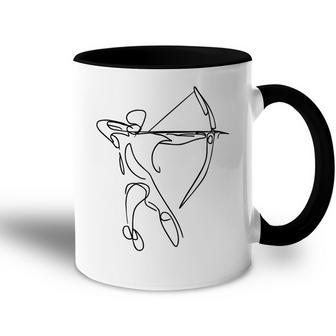 Arquero Dibujante Aficionado Al Tiro Con Arco Accent Mug - Regaloses