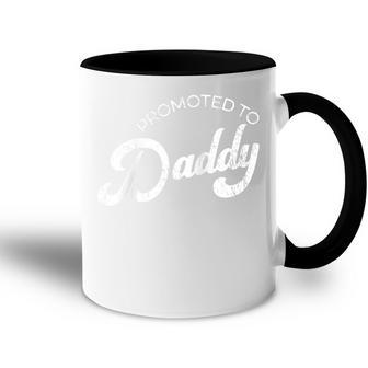 Befördert Zu Papa Niedlich Werdende Papa Schwangerschaft Ankündigung Raglan Tasse Zweifarbig - Geschenkecke