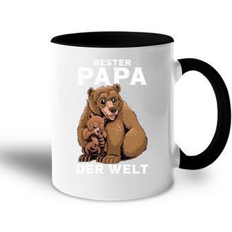 Bester Papa Der Weltatertagater Bär Tasse Zweifarbig - Geschenkecke