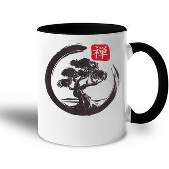 Bonsái Zen Con Tinta Tradicional Japonesa Accent Mug - Regaloses