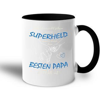 Children's Superhero Bester Papa Der Welt 80 Tasse Zweifarbig - Geschenkecke