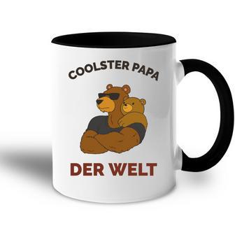 Coolster Papa Der Weltater Outfitatertag Bester Papa Tasse Zweifarbig - Geschenkecke