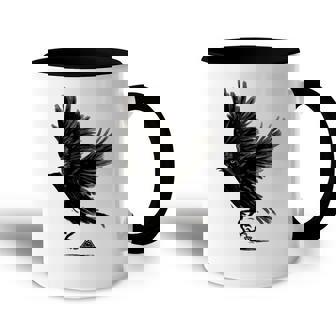 Cuervo Pájaro Cuervo Tatuaje Accent Mug - Regaloses
