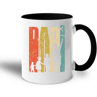 Dad Hoch 3Ater Papa Mit 3 Kinder Künstler Maler Lackierer Tasse Zweifarbig - Geschenkecke