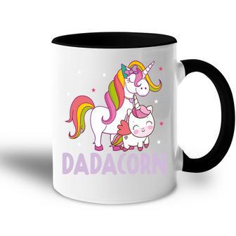 Dadacorn Einhorn Papa Und Baby Weihnachten Papa Tasse Zweifarbig - Geschenkecke