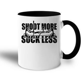 Damen Shoot More Suck Less Lustige Jagdliebhaber Hunter Papa Ehemann Mit-Ausschnitt Tasse Zweifarbig - Geschenkecke