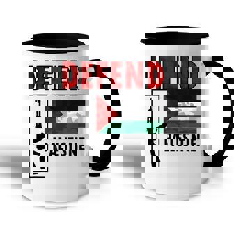 Defend Palestine Palestine Fighter Palestine Flag Gaza Accent Mug - Regaloses