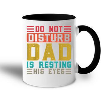 Don't Distortion Papa Ruht Seine Augen Gray Tasse Zweifarbig - Geschenkecke