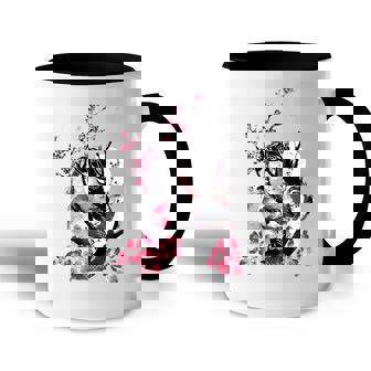 Dragon Japonais En Fleurs De Cerisier Style Rétro Années 80 Accent Mug - Cadeauxyz