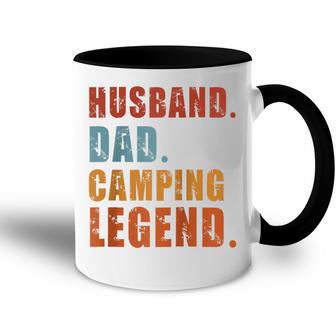 Ehemann Papa Camping Legende Raglan Tasse Zweifarbig - Geschenkecke