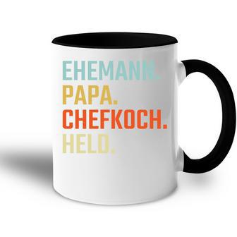 Ehemann Papa Chefkoch Held Geschenk Zumatertag Tasse Zweifarbig - Geschenkecke