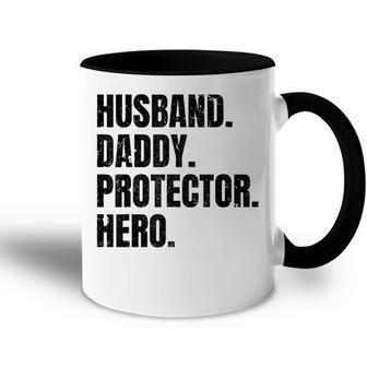 Herren Ehemann Papa Protector Hero Besterateratertag Tasse Zweifarbig - Geschenkecke