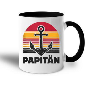 Herren Papitänatertag Bester Papa Anker Norden Kapitän Tasse Zweifarbig - Geschenkecke