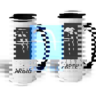 Homme Carré Bleu Triko Accent Mug - Cadeauxyz