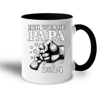 Ich Werde Papa 2024 Baby Ankündigung Papa 2024 Tasse Zweifarbig - Geschenkecke